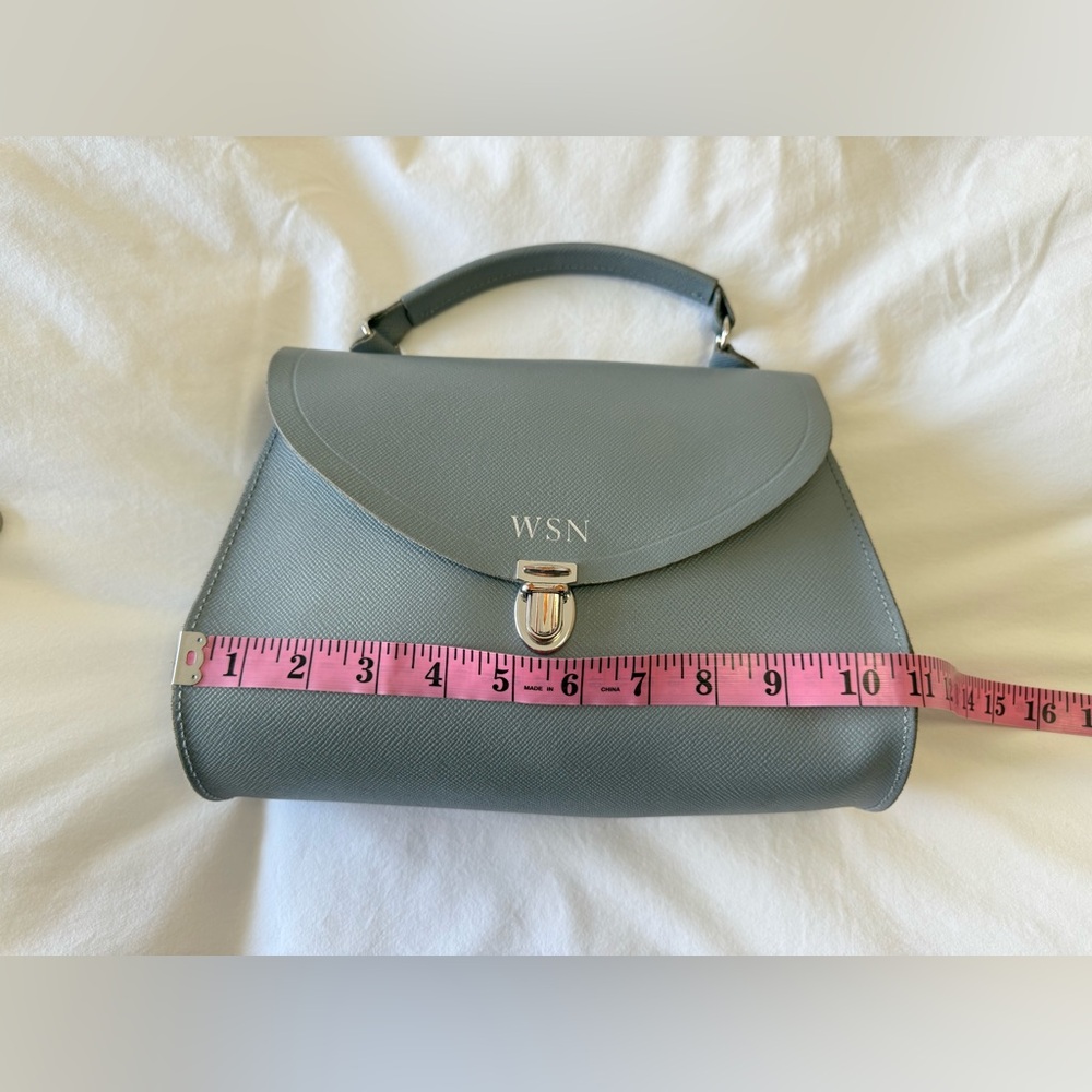 Cambridge Satchel Company | Blue Poppy Saffiano Leather Crossbody Handbag - Picture 5 of 13